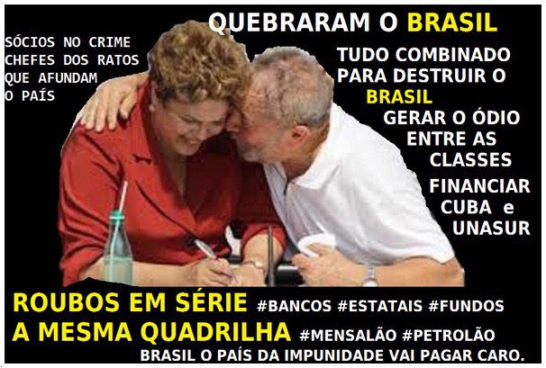 rosedbarros's tweet photo. Quebraram o País e querem voltar a todo custo ao governo 
#LulaVSF https://t.co/ZRaYwnyQCA
