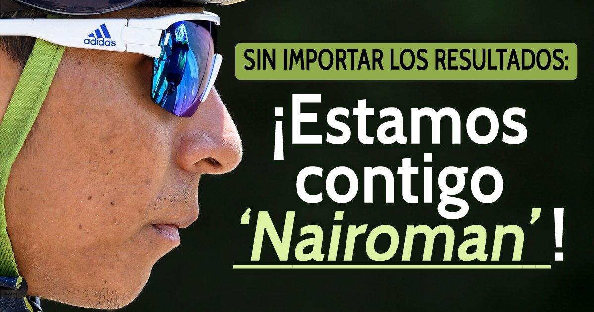ELTIEMPO's tweet photo. ¿Qué tan lejos del podio está @NairoQuinCo? https://t.co/DWevD9EGSD ¡Ayúdenos a llenar las redes sociales de mensajes para nuestro campeón! https://t.co/ZX086tZqxl