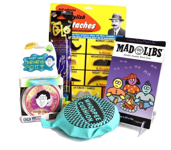 KidCarePackage's tweet photo. Little Rascals Pack- guaranteed to get #camper laughs this #summer2017 #carepackage #canada #camp https://t.co/LFQgGoI4k8