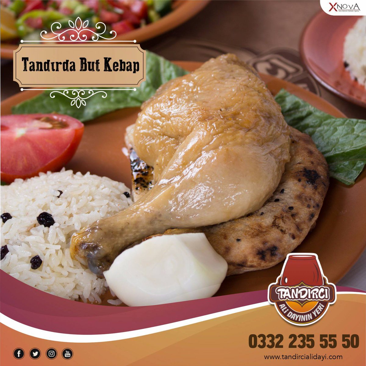 Uzaklar da arama lezzeti ; Tandır da pişirmiş Ali dayı damak tadımız olan tavuk but kebabı. — Tandırcı Ali Dayı'da aç hissediyor.