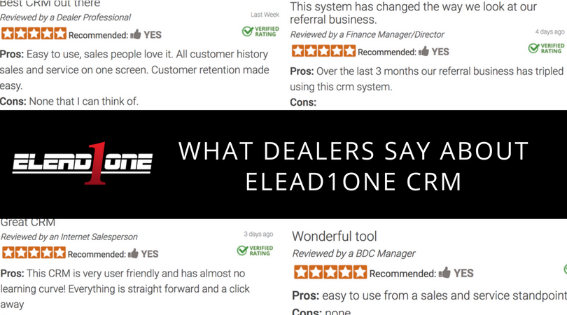 DillinghamDan's tweet photo. #Dealers voice their support of @eleadcrm dealership software. Get more insight here:  https://t.co/LbwU7yCk39 https://t.co/9LGRvp4gLI