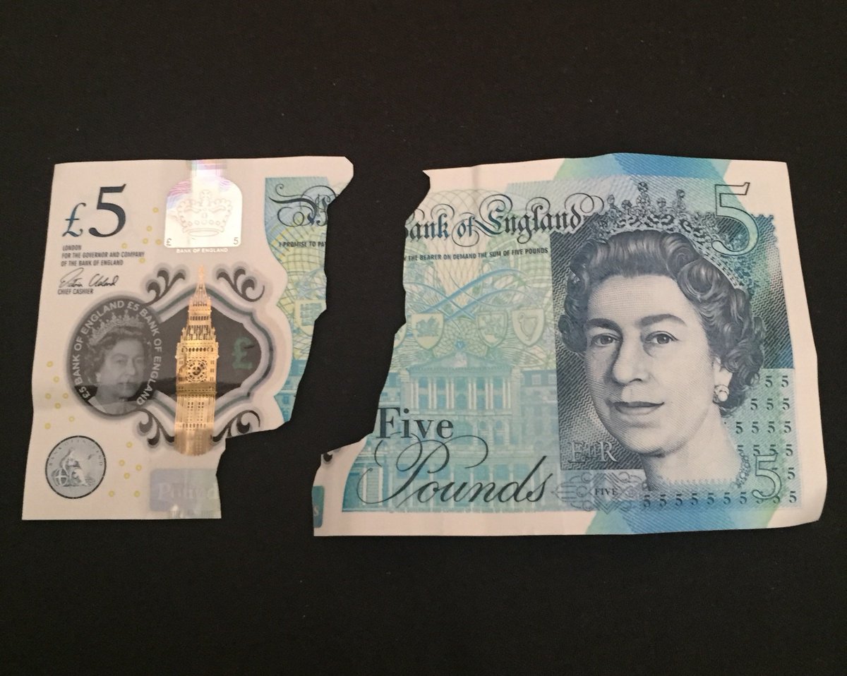 Cheers @bankofengland, nice work with the new style #FivePoundNote #MonopolyMoney #WTF #Money #BankNote #BankOfEngland
