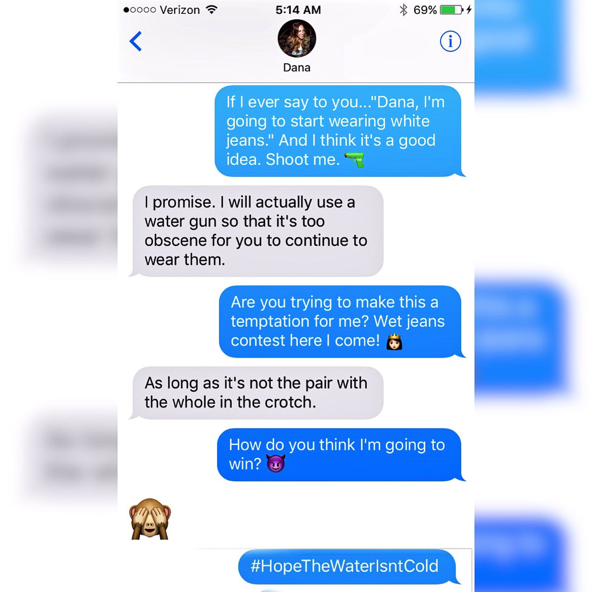 danaandjayson's tweet photo. Texts like these at 4AM on a #MondayMorning are a really weird form of torture. #BadMentalImage #MondayMotivation #DanaAndJayson @FM949sd https://t.co/R9FNitsa6m