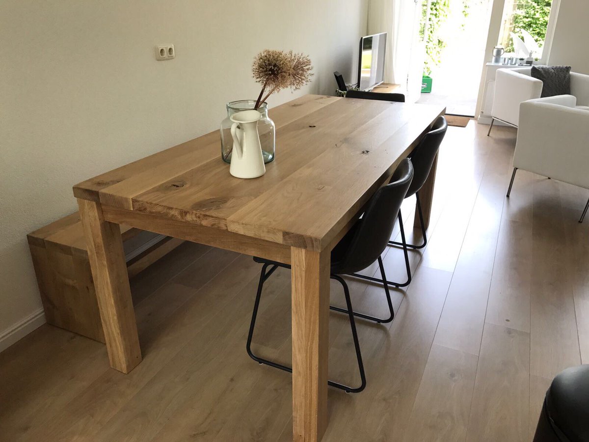 Weer een mooie eikenhouten tafel mogen maken! #eikenhout