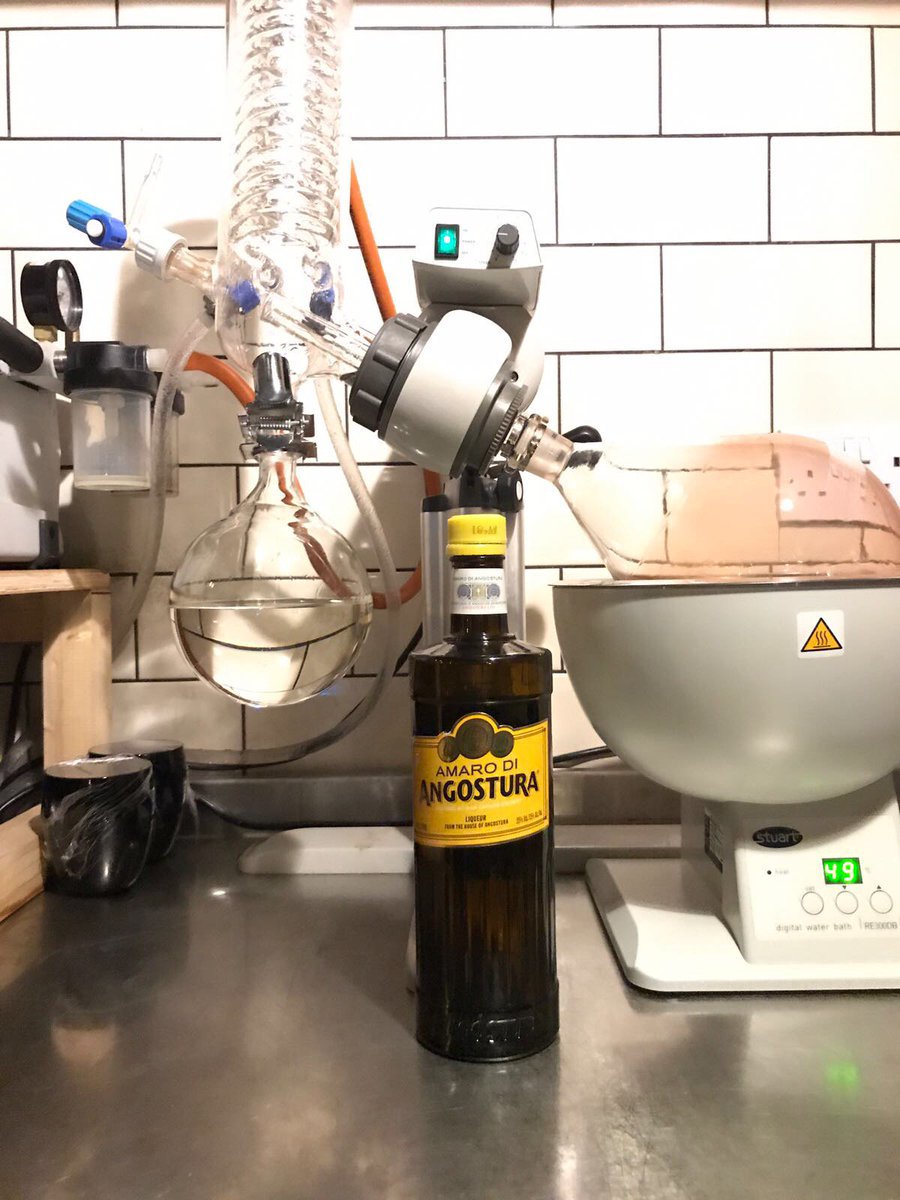 whistlingshop's tweet photo. Amaro Di Angostura in the Vap for a great drink on the @barblackrock menu #sharethelove #rotavap #drinkslab https://t.co/wRm256zQNO