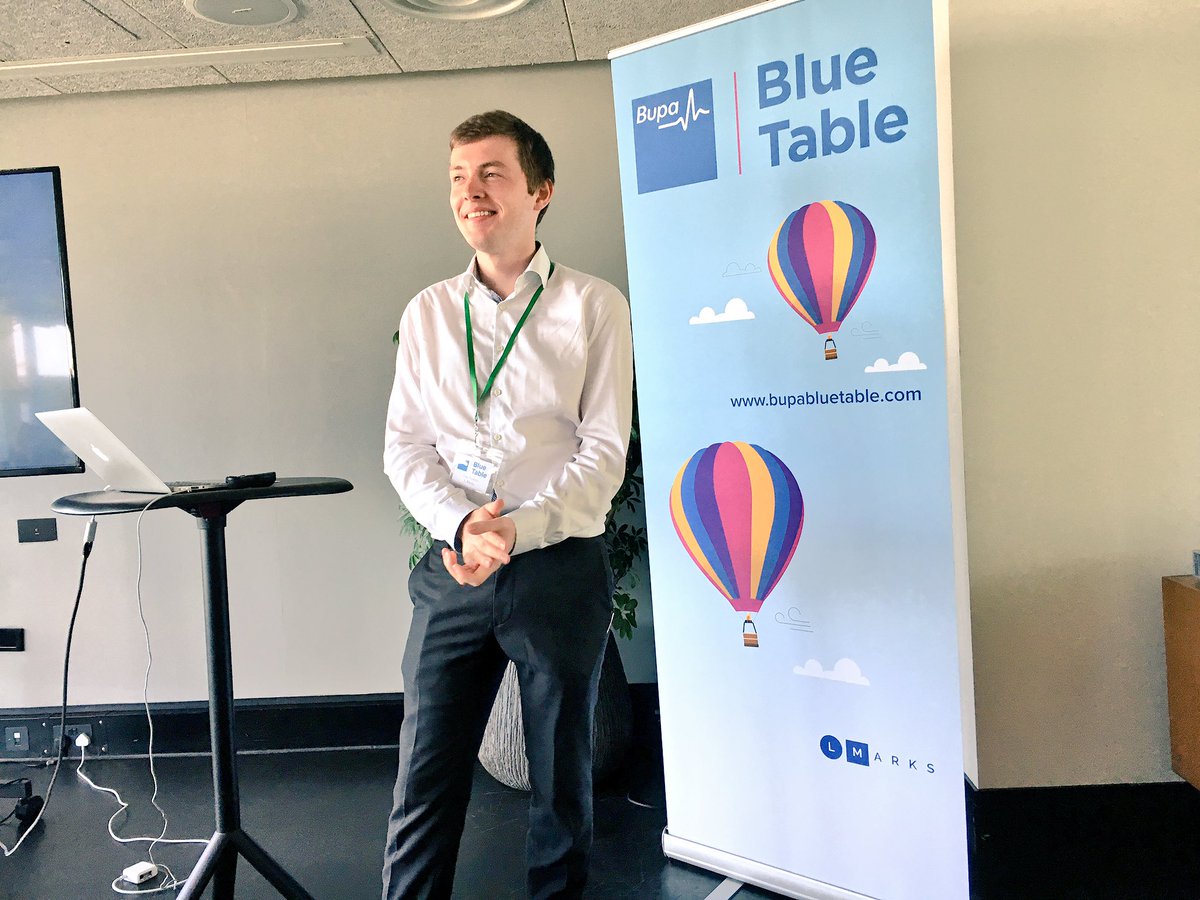 DanielOfLondon's tweet image. Tom Somers opens the Bupa #BlueTable Pitch Day
