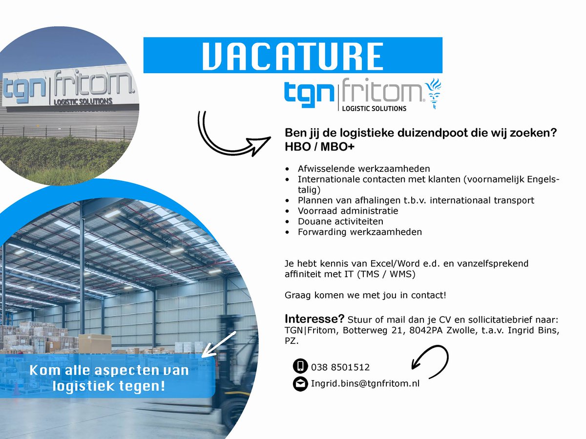 Ben jij een logistieke duizendpoot? Dan ben jij de Allround Forwarder die wij zoeken! Reageer snel op onze #vacature.