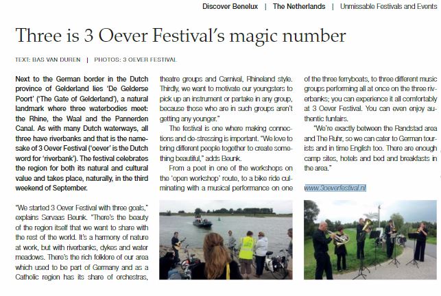 <a href="/NBTC/">NBTC Nederlands Bureau voor Toerisme & Congressen</a> How many #tourists will still be around during the 3d weekend of September? 
They're all welcome at our #festival at the #GeldersePoort