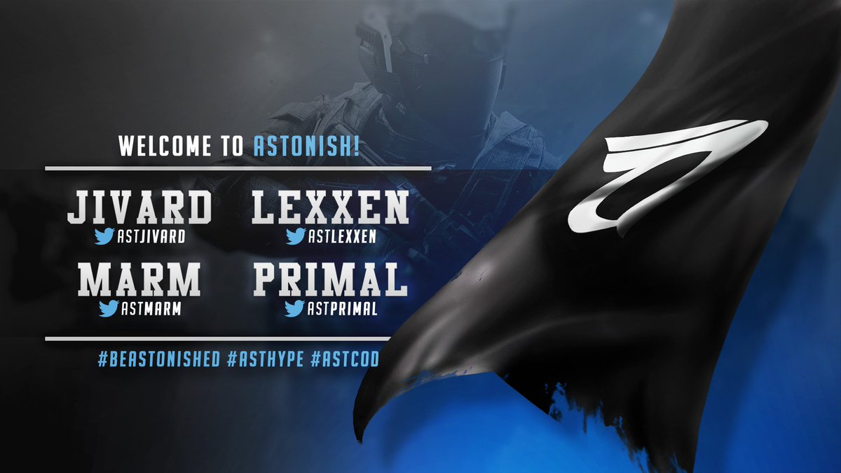 We are proud to announce our call of duty CGA Season three roster!

@AstJivard
@AstLexxen
@AstMarm
@AstPrimal