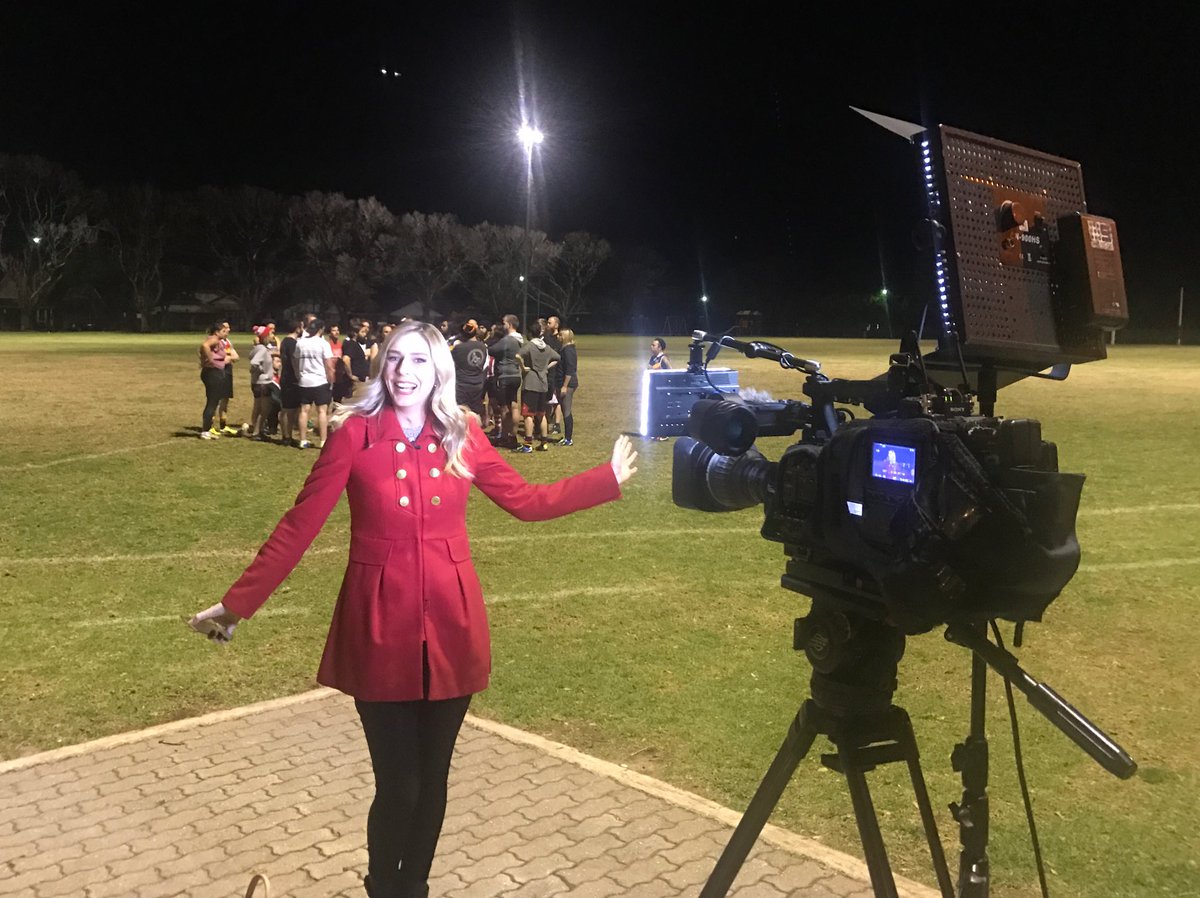 AdlCommunityCup's tweet photo. @JessicaBraithw8 about to cross live on @9Adelaide!! #reclinkcommcup https://t.co/45ZkKepBTr