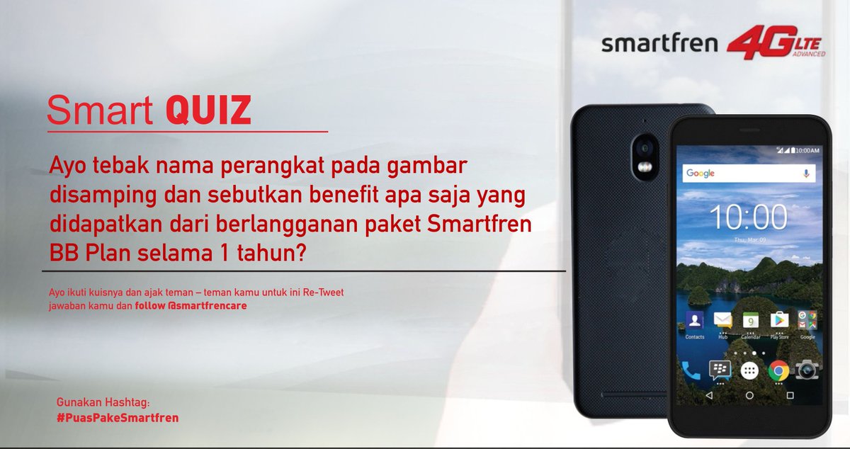 Kuis #PuasPakeSmartfren 10-14 Juli 2017, sdh dimulai ya Sobat. Ayo ikutan kuisnya &amp; kamu bisa mendapatkan 1 Modem Wifi + Voucher 100k.
