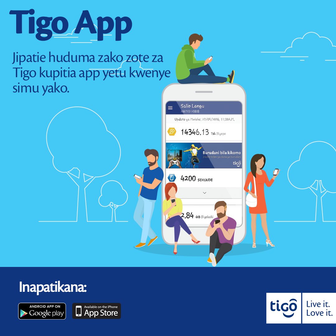YasTanzania_'s tweet photo. #TigoApp inakurahisisha huduma katika kufuatilia matumizi na kununua vifurushi mbalimbali uvipendavyo.
Bofya https://t.co/xSySDbqQ9c https://t.co/kyhwuhFZeh