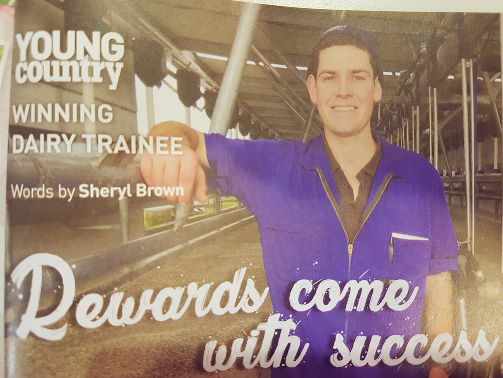 BakerRachie's tweet photo. Great to read stories of @NZDairyAwards Trainee winners Taylor & Alex in @DairyExporterNZ #attitudeiseverything #passionforprogression https://t.co/nB8PkDfryq