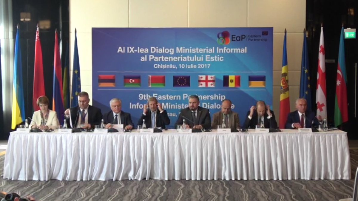 MoldovaMFA's tweet photo. Happening now: Press conference on the outcomes of #EaPinMD Informal Dialogue w/ FM of #EaP https://t.co/GiYVbYOCd4 https://t.co/RSZCYe2TqZ
