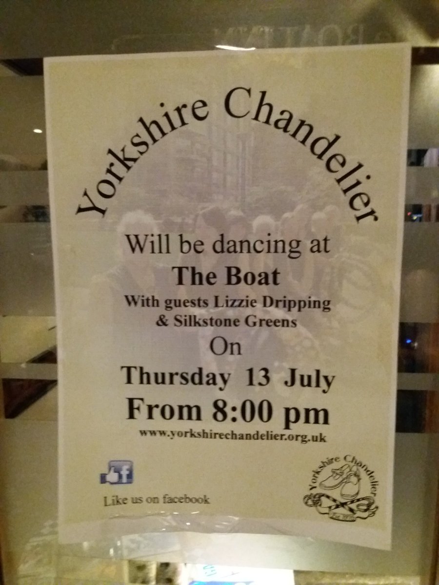 sprotbroughboat's tweet photo. Whether it takes 6 beers for your dance moves to kick in or not.
Pick up some moves this thursday as we play host to Yorkshire Chandelier. https://t.co/zyITpIjX0B