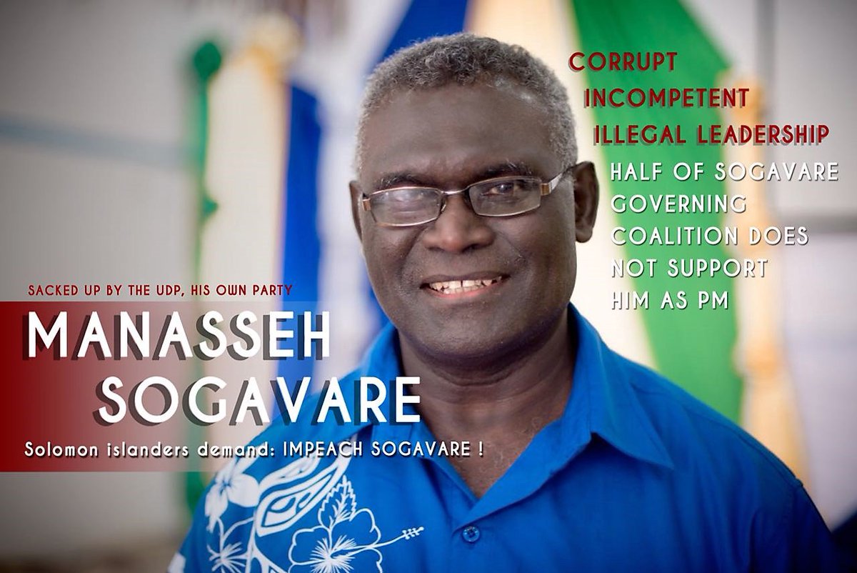 markcorden2's tweet photo. 3 words to describe Manasseh Sogavare: #corrupt #incompetent #liar. no wonder he is able to support #OPM #Papua https://t.co/NfNbzSMrws
