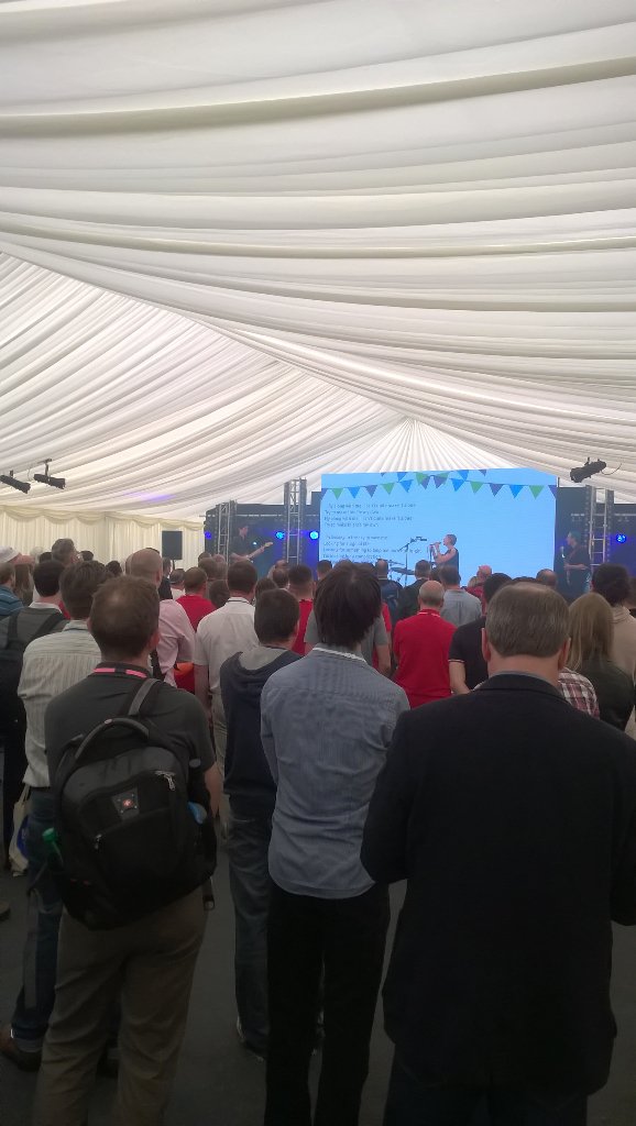 SpaceNEEngland's tweet photo. Singing along to the Foo Fighters at the Northumbrian Water Innovation Festival. https://t.co/KVdWNIodSD