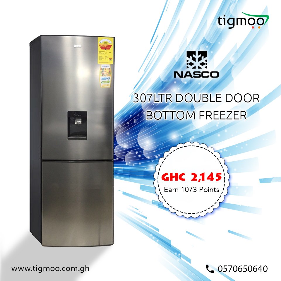 tigmooghana's tweet photo. Order #NASCO 307LTR #DOUBLEDOOR #BOTTOMFREEZER Online from #tigmooGhana, price GHC 2145
https://t.co/6mOCMtsZKL https://t.co/9EIjiJbr1g