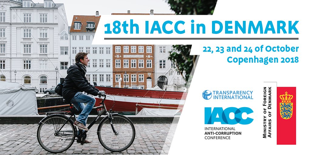 DanishMFA's tweet photo. World’s biggest conference about @anticorruption takes place in Copenhagen 22-24 October 2018 @IACCseries #18IACC https://t.co/wFG0kZPMa1 https://t.co/3VXEgixIvv