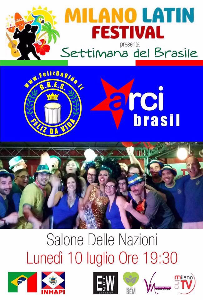 milanolatinfest's tweet photo. 10/15 Luglio Settimana del Brasile #SalonedelleNazioni #Sertão #Inhapi #GeovanaClea #AlexBarros #MousartNoya #ArciBrasil #Samba https://t.co/frfaGns34A