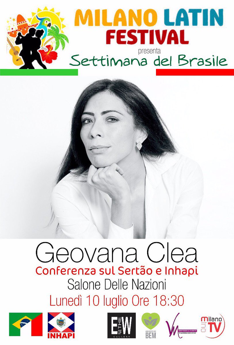 milanolatinfest's tweet photo. 10/15 Luglio Settimana del Brasile #SalonedelleNazioni #Sertão #Inhapi #GeovanaClea #AlexBarros #MousartNoya #ArciBrasil #Samba https://t.co/frfaGns34A