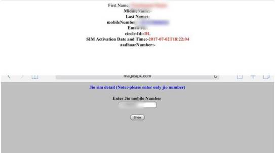 Samayanews24x7's tweet photo. #RelianceJio investigating claims of alleged #JioDataBreach ,over 120 million users @UIDAI data leaked by '#magicapk' website. @JioCare https://t.co/ZwRLjjI2Br