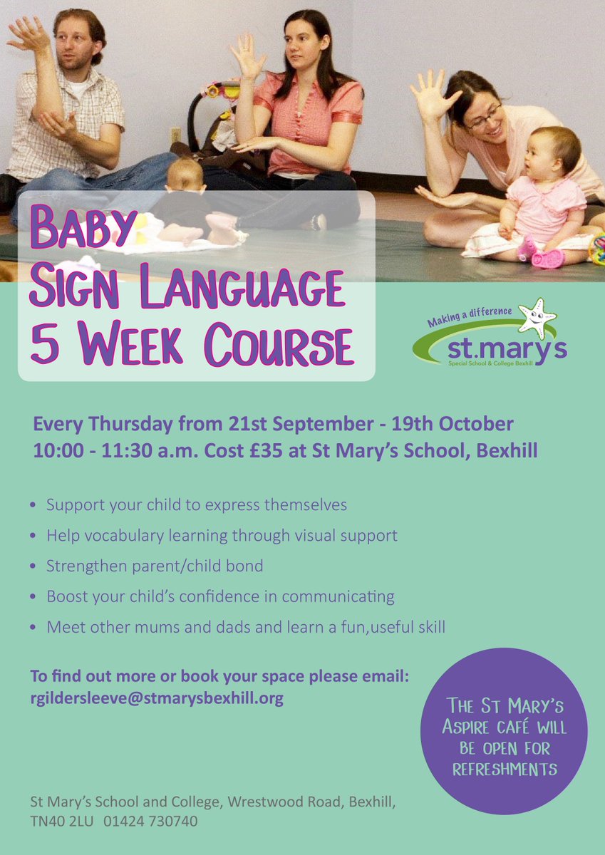 stmarysbexhill's tweet image. Join us in #spetember for our #baby #SignLanguage course here @stmarysbexhill  #Bexhill