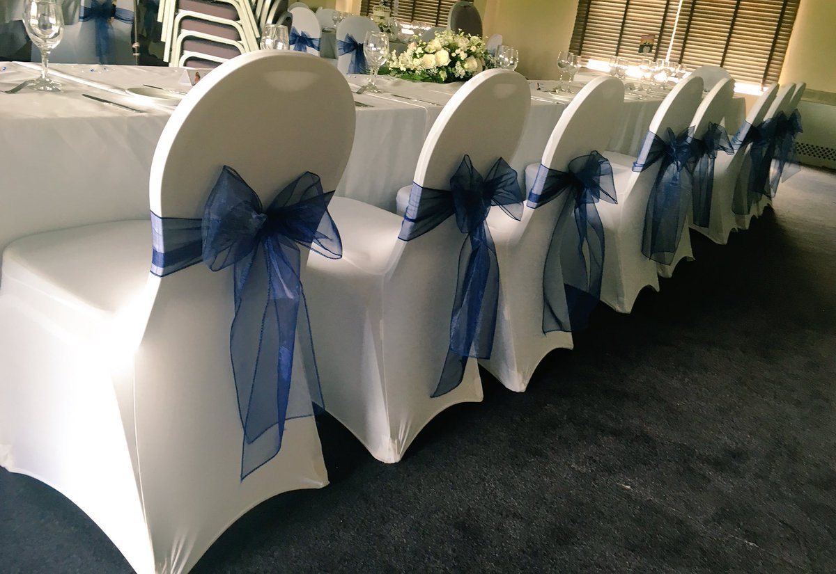 Hart Chair Covers On Twitter White Lycra Chair Covers With Navy