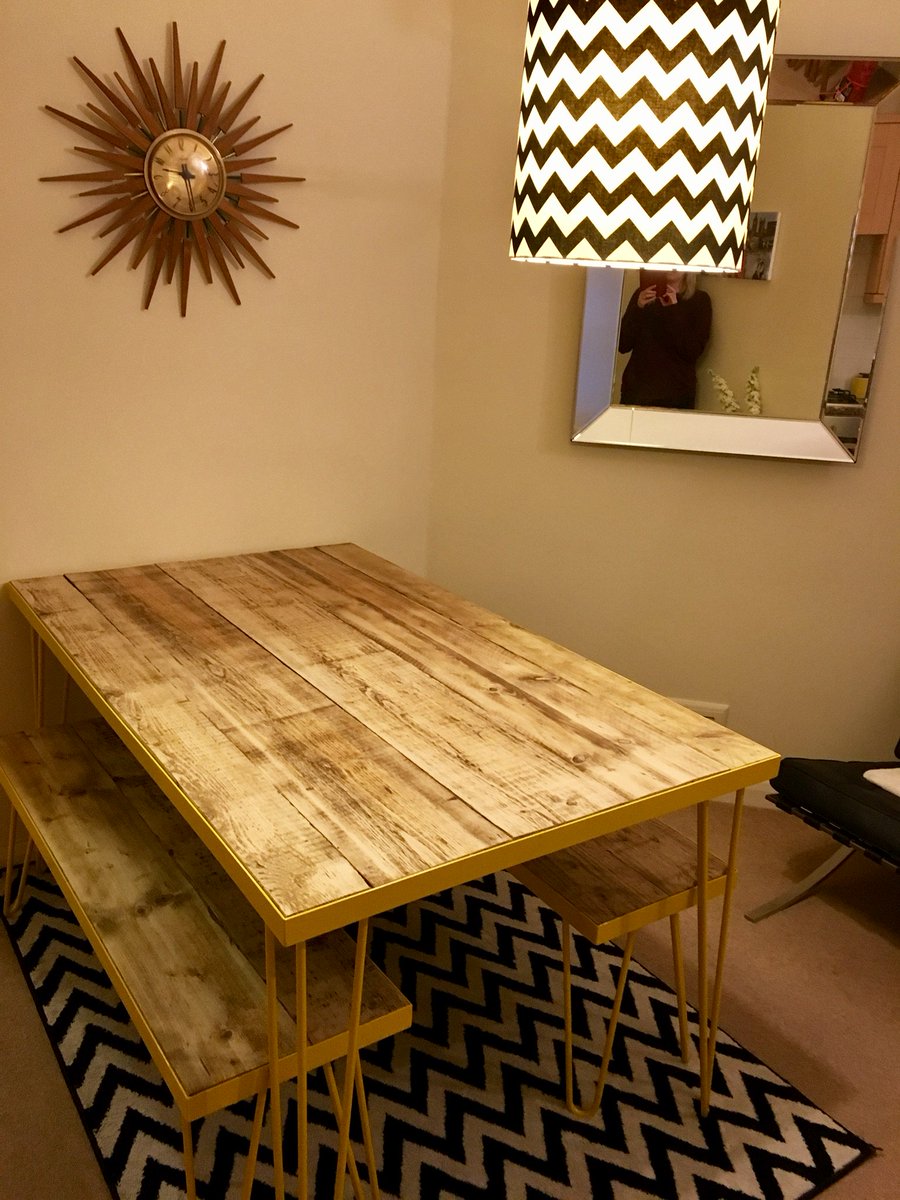 InvictaIronwork's tweet image. Check out one of our table and benches all set up in their new home 😊 The cats seem to like it 😂