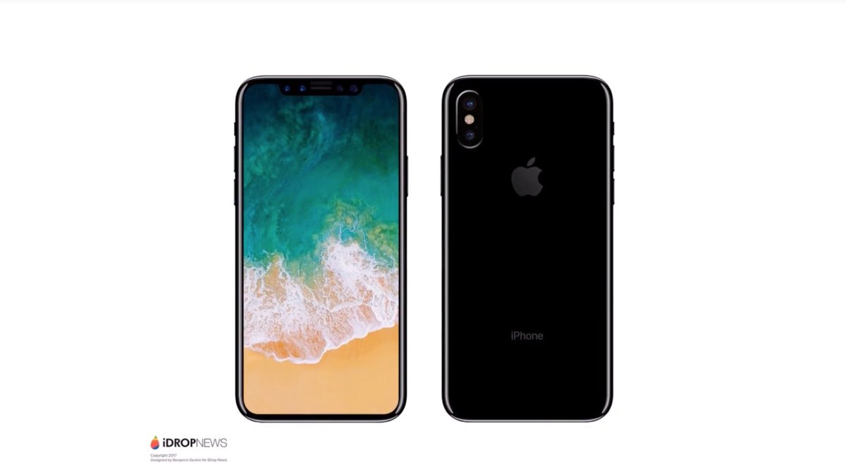 hiiarbonlang's tweet photo. หน้าตา iPhone 8 ที่หลุดออกมาตอนนี้ และน่าจะใกล้เคียงของจริงที่สุด จอไร้ขอบ สแกนนิ้วที่หน้าจอ รอเลยอีก 2 เดือนเท่านั้นน https://t.co/MX9L1Ol9R5