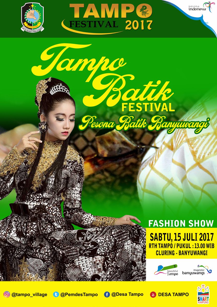 desatampo's tweet photo. TAMPO FESTIVAL 2017 "TAMPO BATIK FESTIVAL 2017" @a_azwarnas @banyuwangi_kab @gusipul4 @yoppy_bayu @kantor_cluring @diskopumkm_bwi @EventBwi https://t.co/xCA3Ed3Ky8