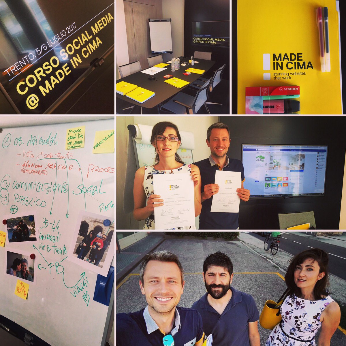 madeincima's tweet photo. Facciamo #formazione sui social creando consapevolezza e non rincorrendo gli strumenti. I sorridenti Irene e Cesare e il settore immobiliare https://t.co/XM3JP550hd