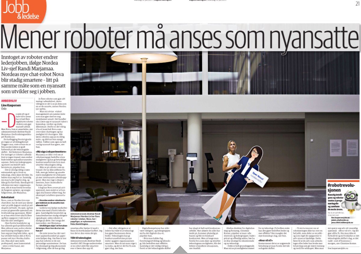 QBentM's tweet photo. Roboter er alright,og roboter er roboter og mennesker er mennesker.Vi må bare sørge for at 'the human touch' får prioritet fremfor robotene. https://t.co/ClzcK7rZcP