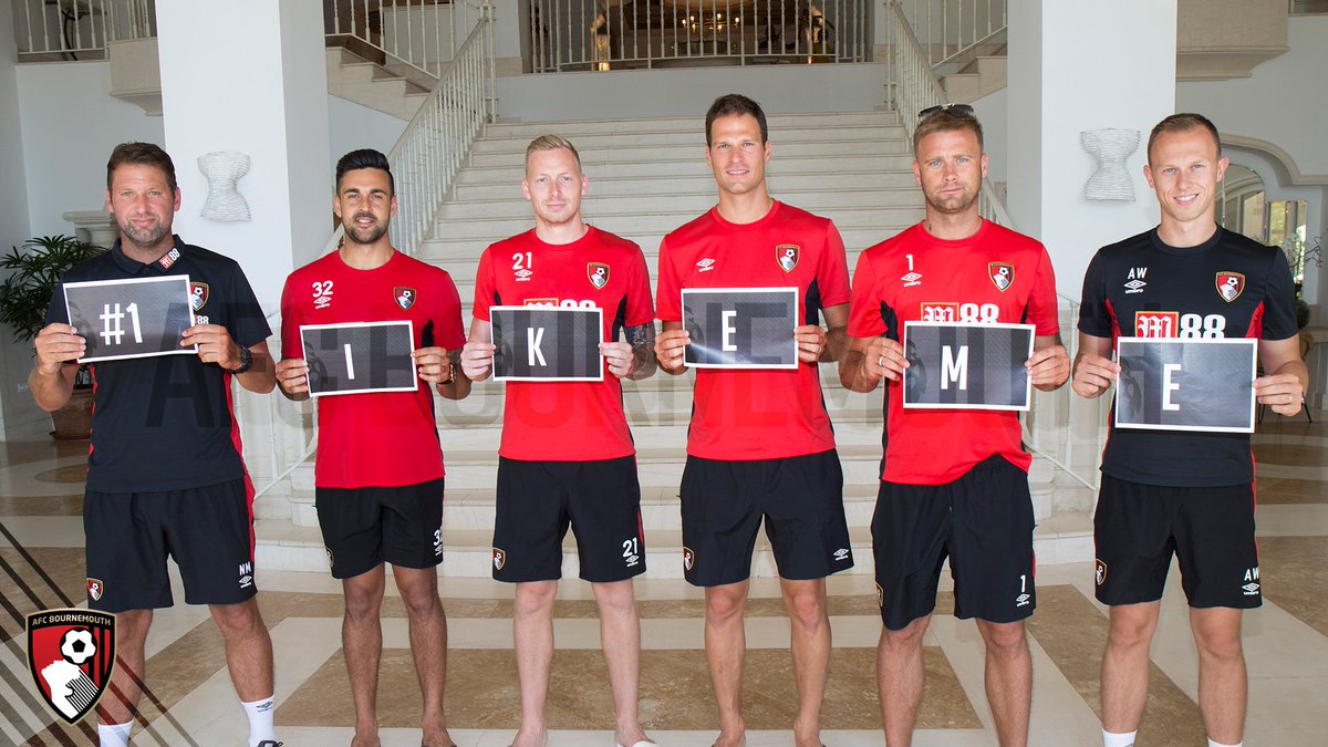 afcbournemouth's tweet photo. From our players, staff and all associated at the club, here's sending our support and well wishes to @Carl_Ikeme!

#1Ikeme 👊 https://t.co/JGuqYrW5Nv