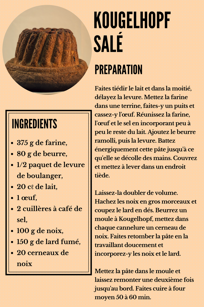 #RECETTE: la variante salé d'un véritable classique #alsacien ! Et vous, il est comment votre #Kougelhopf salé ? #alsace #terroir #miam