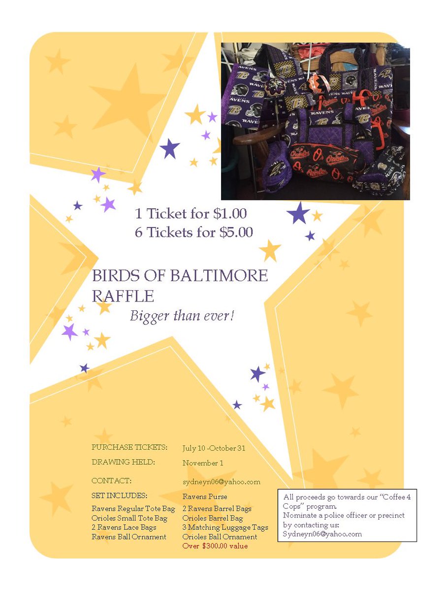 MolleeBallerina's tweet photo. Help us support our local police officers. Get your raffle tickets today!  #coffee4cops #molleeprimaballerina #ballerinawarrior #ballet https://t.co/YXiRgNwErG