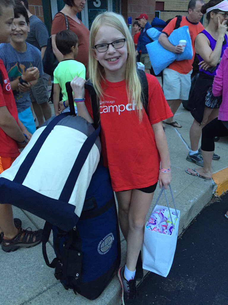 Seatonturf's tweet photo. My big girl is off to Wisconsin for 5 days!! #campchi @JCCIndianapolis #memories https://t.co/EWjJtXNokj