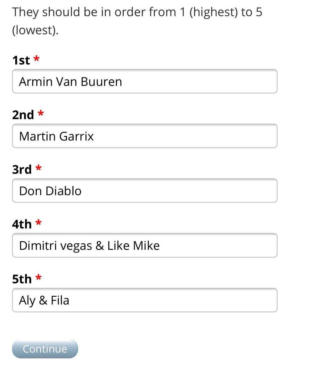 NoorAshraff's tweet photo. #Top100DJs2017 💙💙
1. @arminvanbuuren
2. @MartinGarrix
3. @DonDiablo
4. @dimitrivegas @likemike
5. @alyandfila https://t.co/838r1yDROT