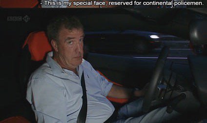 HCDyerUK's tweet photo. "This is my special face, reserved for continental policemen." https://t.co/OlZqsqRKk0