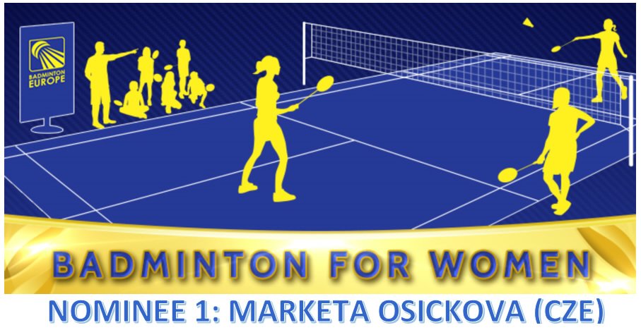 EuropeBEC's tweet photo. #BEC #Badminton for #Women #Award Nominee 1 - Marketa Osickova (CZE). https://t.co/SpUOSkQOhM #bec #bec50 #womeninbadminton #6thAwardsGala https://t.co/LpLTLM0VTL
