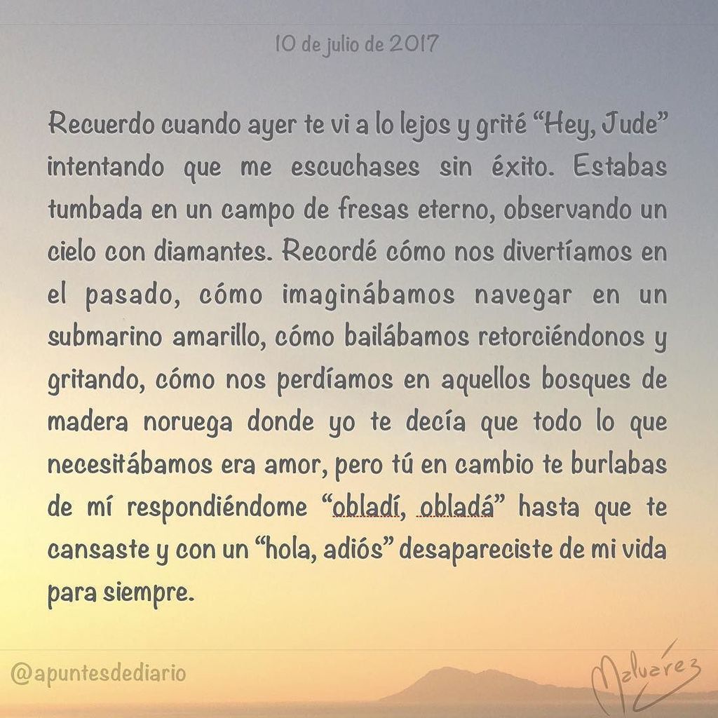 apuntesdediario's tweet photo. 📝10 de julio de 2017
📔: #MicrocuentoZ
#️⃣: #beatles #thebeatles #música #beatlesday
#microcuento #microrrelato … https://t.co/kDyrt76AH1 https://t.co/xv1dyVWUxH