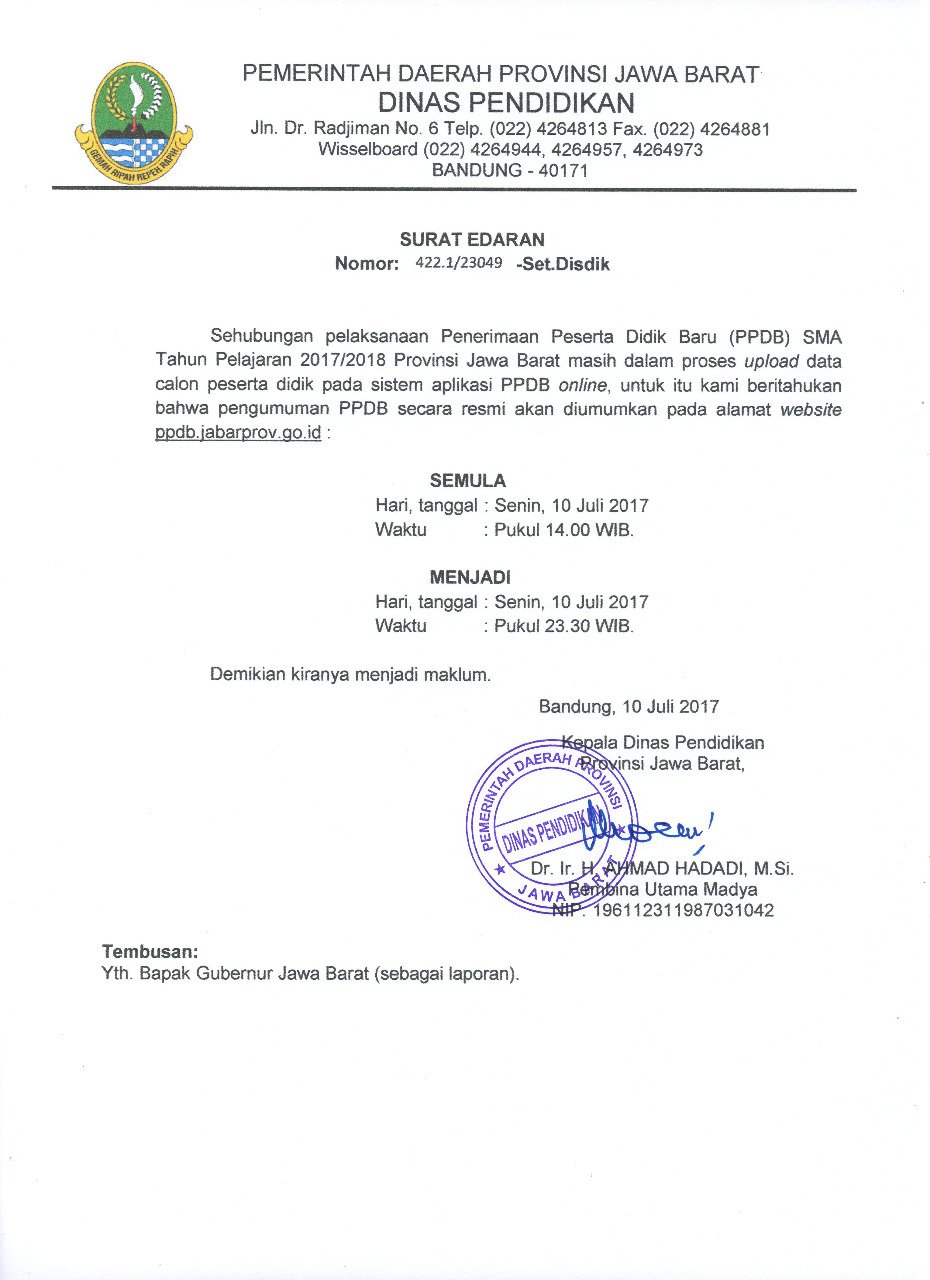 BANDUNG on Twitter: "Via @humasjabar: Berikut terlampir surat edaran