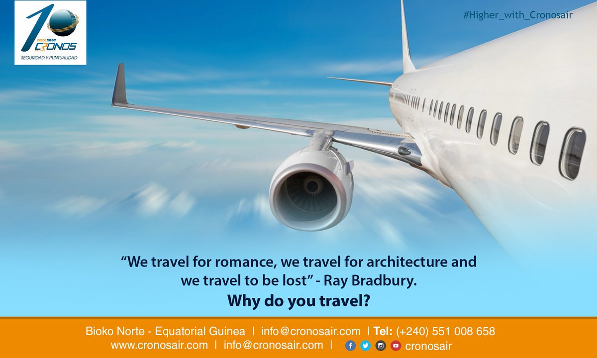 CronosAirlines's tweet photo. There is more to travel. Awesome quote by Ray Bradbury on the reasons why people travel. What is your travel itch?, Share with us #Cronosair https://t.co/U5aMoIGjvh
