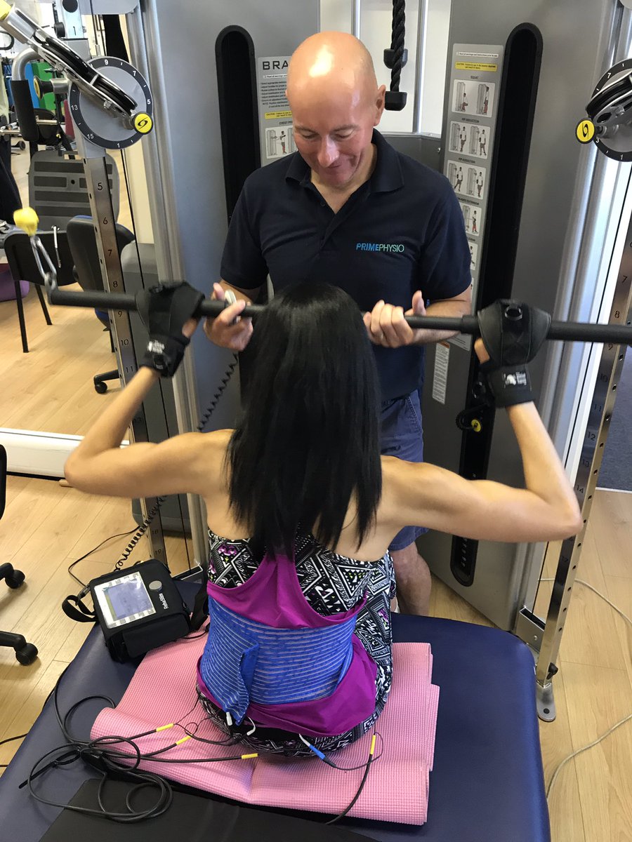 RSTrust's tweet photo. #MondayMotivaton - M @PrimePhysio1 this morning. Being a c4 #tetraplegic doesn't stop our M looking after her body and making progress. #Sci https://t.co/mPpHp8Wev8