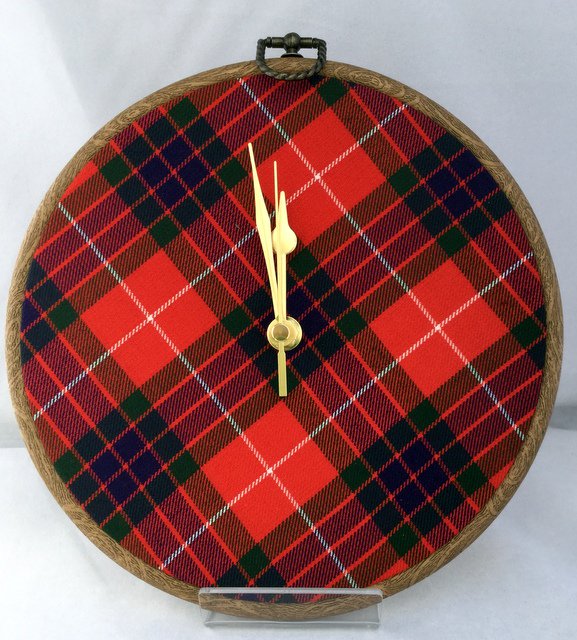 #Clock available in a choice of #Clan #tartan #Scottish #Scotland