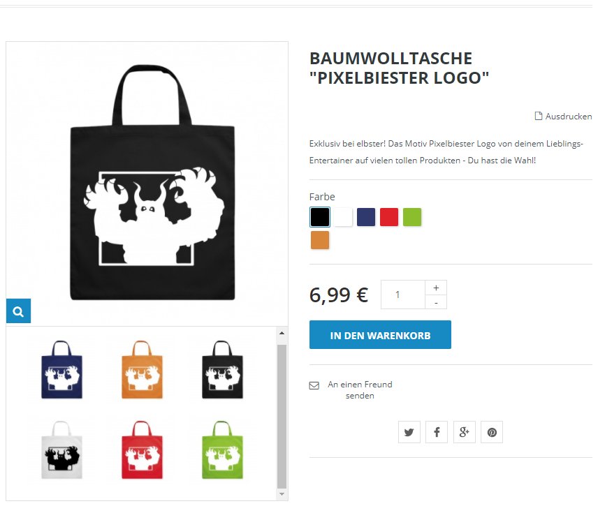 Pixelbiester's tweet image. Dank dem Team von @elbster_de haben wir nun Viele neue Merchartikel! Schaut euch das unbedingt genauer an: pixelbiester.net/de/merch/ 😍