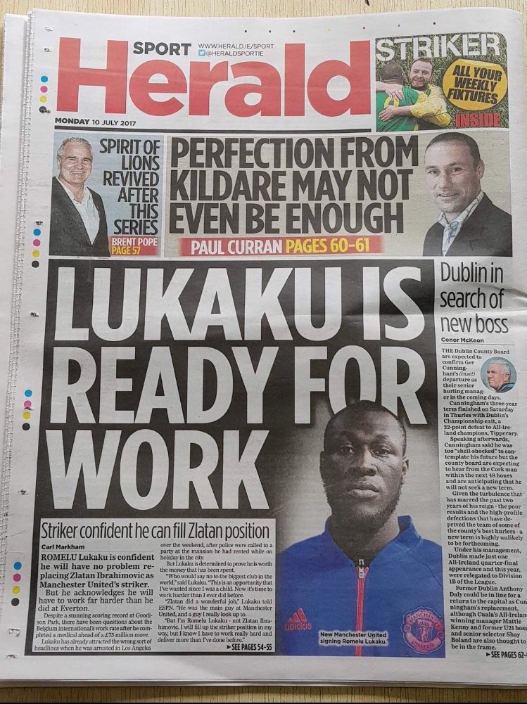fcCreators's tweet image. Absolute shocker from this paper over in Ireland😂😂😂 @RomeluLukaku9 @Stormzy1
