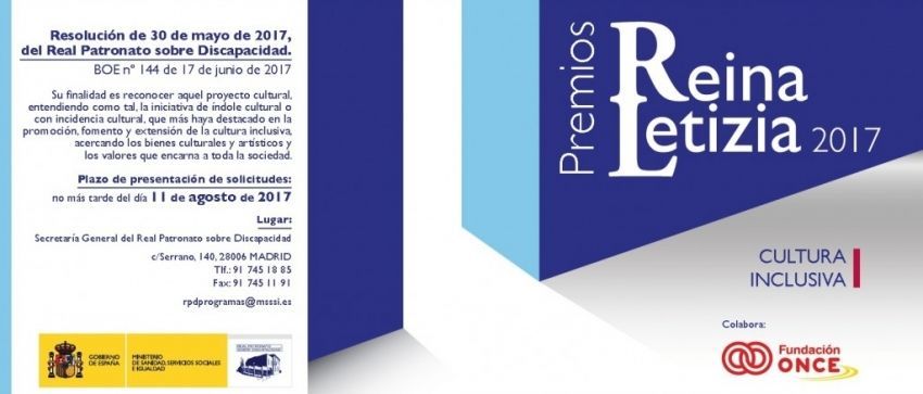 GobEfectiva's tweet photo. El Real Patronato sobre #Discapacidad convoca el "Premio Reina Letizia 2017 de Cultura Inclusiva" https://t.co/PER4mdVR5H https://t.co/jn9cu8fO1J