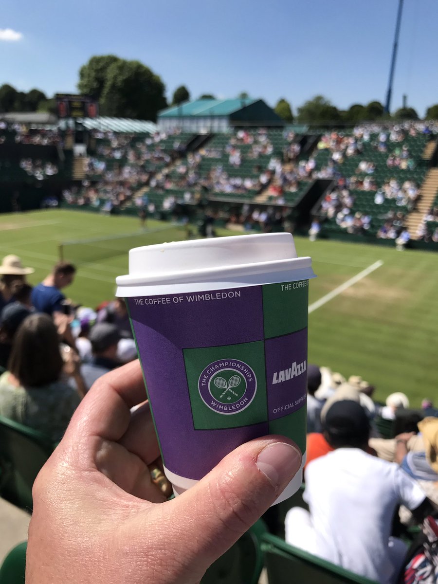1rickymoon's tweet photo. Cracking way to start the day #lavazza #Wimbledon2017 https://t.co/TGrXlEOBVq