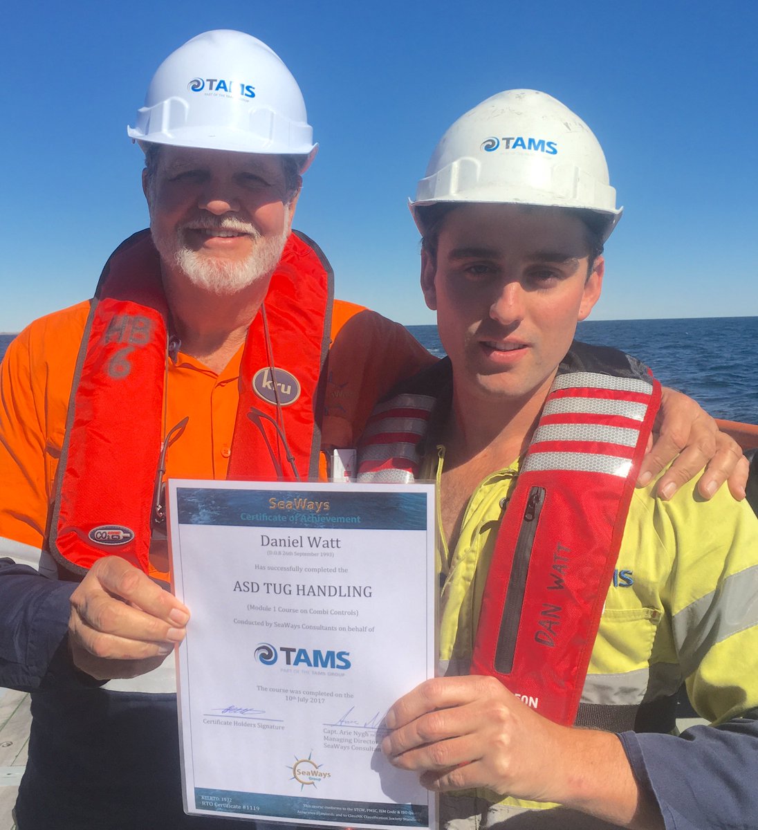 SeaWaysGlobal's tweet photo. At 23 World's Youngest @SeaWaysGlobal ASD Tugmaster!#tugmaster #tuglife #tug #tugtraining https://t.co/IEO0WFahVj